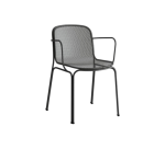Chaise extérieure noire empilable DESIR 6 - Reconditionné