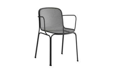 Chaise extérieure noire empilable DESIR 6 - Reconditionné
