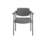 Chaise The Socialite Family gris noir accoudoirs bois DESIR 6 - Reconditionné