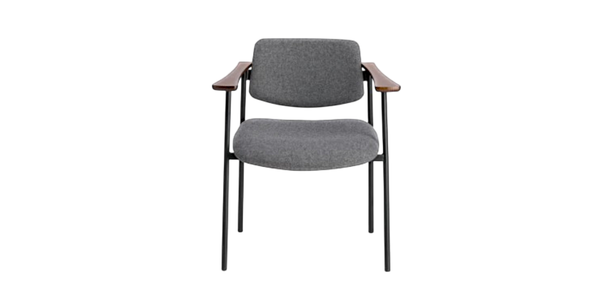 Chaise The Socialite Family gris noir accoudoirs bois DESIR 6 - Reconditionné