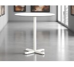 Table de cafétéria ronde blanche 60cm DESIR 6 - Reconditionné