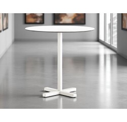 Table de cafétéria ronde blanche 60cm DESIR 6 - Reconditionné