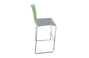 Chaise haute empilable Arper Catifa blanc/verte KINA - Reconditionné