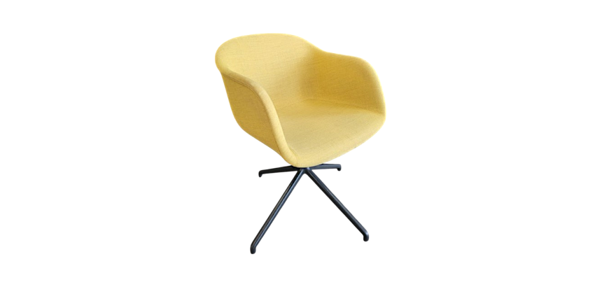 Chaise Muuto fiber jaune KINA - Reconditionné