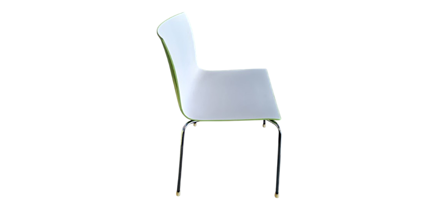 Chaise empilable Arper Catifa blanc /verte KINA - Reconditionné