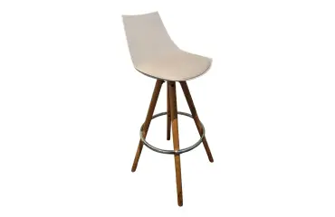 Chaise haute blanche pied bois SIDOE - Reconditionné