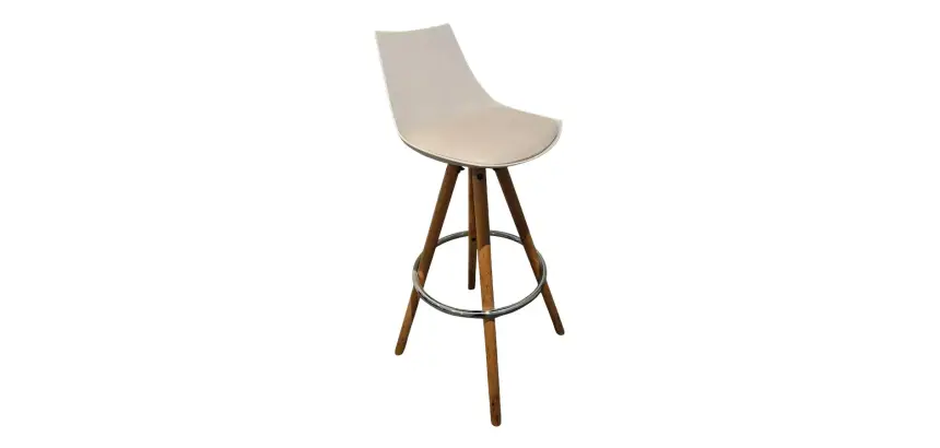Chaise haute blanche pied bois SIDOE - Reconditionné