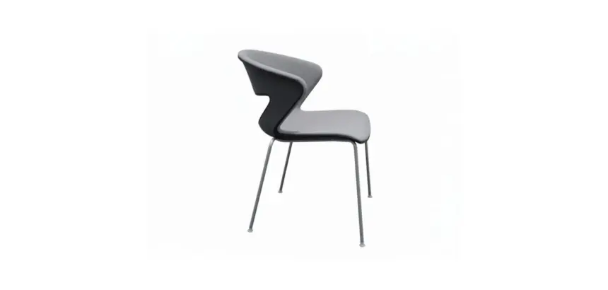 Chaise empilable Kastel grise SIDOE - Reconditionné