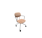 Chaise de réunion velours et chrome SIDOE - Reconditionné