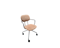 Chaise de réunion velours et chrome SIDOE - Reconditionné