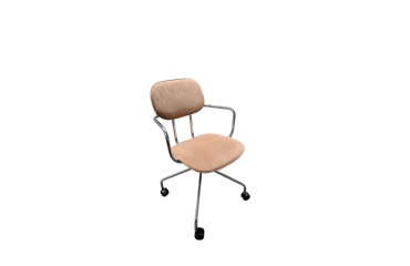 Chaise de réunion velours et chrome SIDOE - Reconditionné