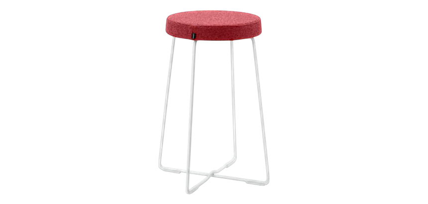 Tabouret mi-haut rouge REANA - Reconditionné