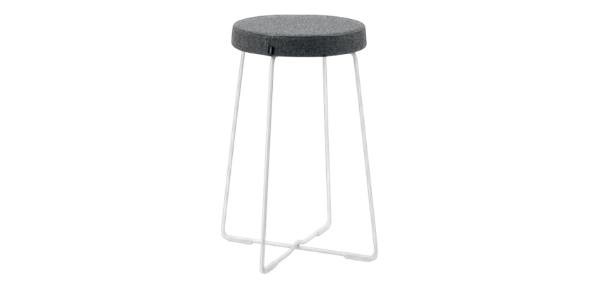 Tabouret mi-haut gris REANA - Reconditionné