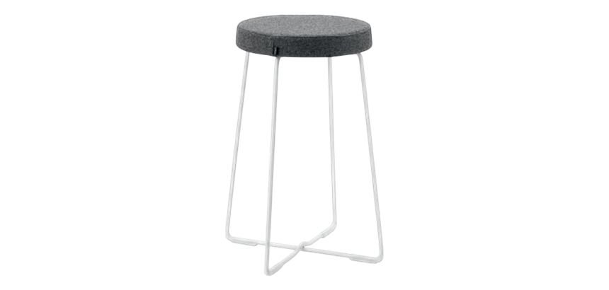 Tabouret mi-haut gris REANA - Reconditionné