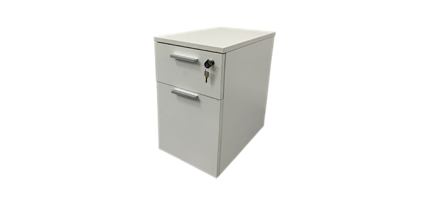 Caisson slim 2 tiroirs blanc JOBI - Reconditionné