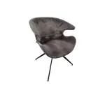 Chauffeuse Zuiver velours gris metal noir JOBI - Reconditionné