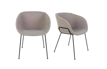 Chaise Zuiver grise JOBI - Reconditionné