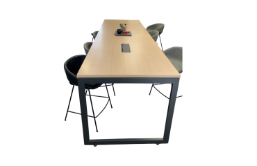 Table mi-haute de réunion en bois L320xl110xh97 JOBI - Reconditionné