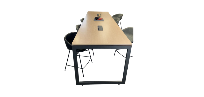 Table mi-haute de réunion en bois L320xl110xh97 JOBI - Reconditionné