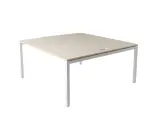 Bench de 2 positions 180x80 bois clair/blanc EGIDE à redimensionner - Reconditionné