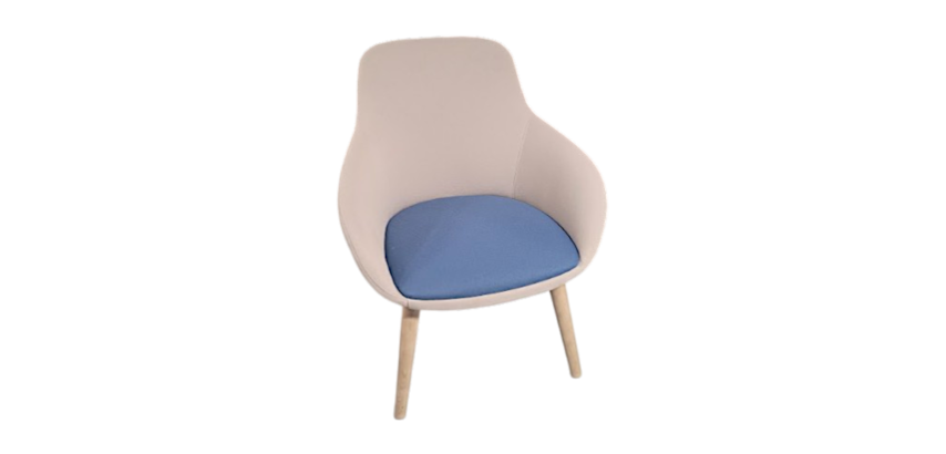 Chauffeuse Sokoa Eneka beige assise bleue - Reconditionné