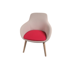 Chauffeuse Sokoa Eneka beige assise rouge - Reconditionné