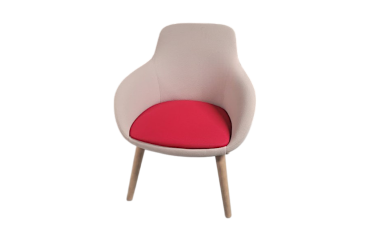 Chauffeuse Sokoa Eneka beige assise rouge - Reconditionné