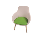 Chauffeuse Sokoa Eneka beige assise verte - Reconditionné