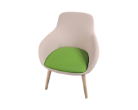 Chauffeuse Sokoa Eneka beige assise verte - Reconditionné