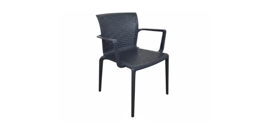 Chaise empilable DOCKER DISQUE Gris Foncé - Reconditionné
