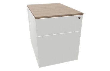 Caisson mobile 2T Steelcase CIRILA blanc - Reconditionné