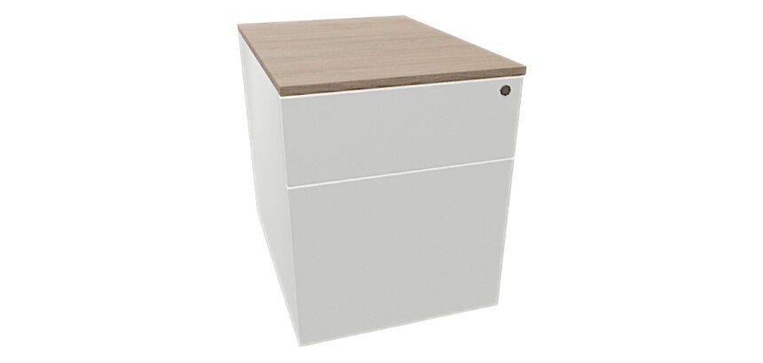 Caisson mobile 2T Steelcase CIRILA blanc - Reconditionné