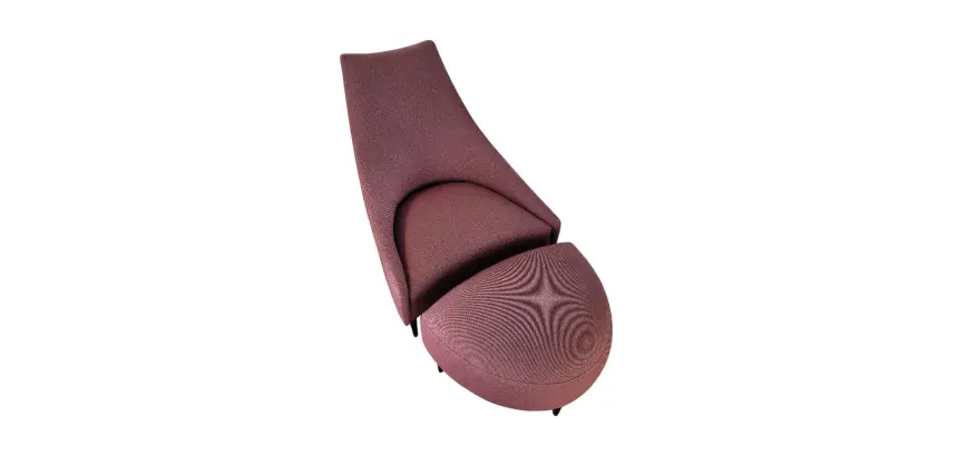 Chauffeuse + Repose pieds Sancal LINZI vieux rose - Reconditionné