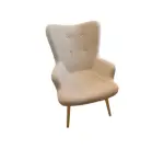 Chauffeuse scandinave LINZI gris clair/bois- Reconditionné