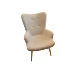 Chauffeuse scandinave LINZI gris clair/bois- Reconditionné