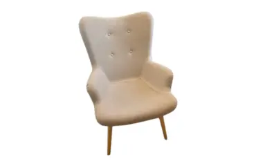 Chauffeuse scandinave LINZI gris clair/bois- Reconditionné