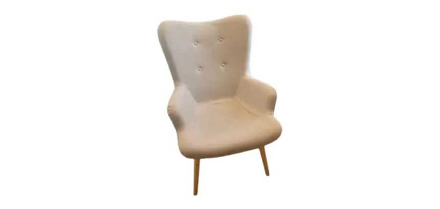 Chauffeuse scandinave LINZI gris clair/bois- Reconditionné