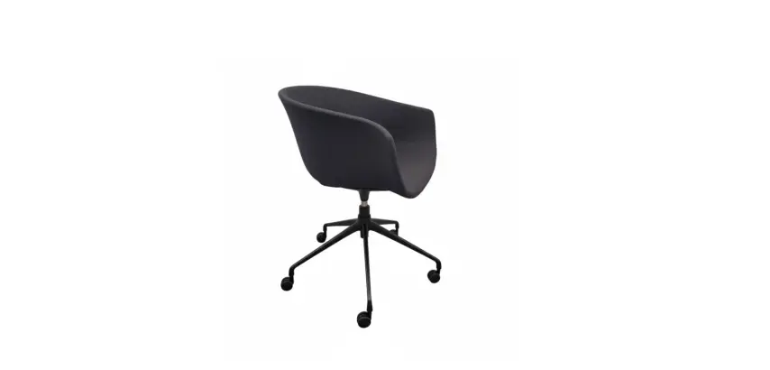 Fauteuil à roulettes Arper LINZI gris foncé - Reconditionné