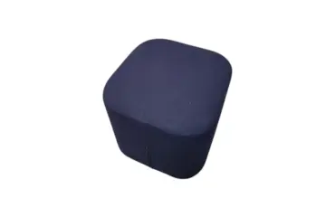 Pouf Softline LINZI bleu marine carré - Reconditionné