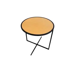 Table basse Viccarbe LINZI bois/noir ronde - Reconditionné