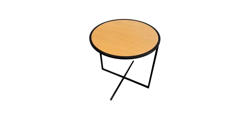 Table basse Viccarbe LINZI bois/noir ronde - Reconditionné