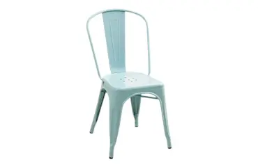 Chaise en fer UHS bleu clair - Reconditionné