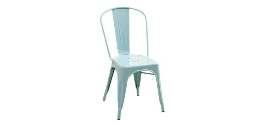 Chaise en fer UHS bleu clair - Reconditionné