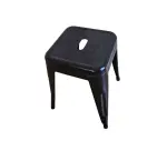 Tabouret DESIR 10 carré métal noir - Reconditionné