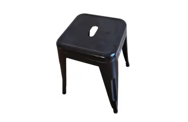 Tabouret DESIR 10 carré métal noir - Reconditionné