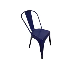 Chaise en fer UHS bleu marine - Reconditionné