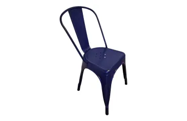 Chaise en fer UHS bleu marine - Reconditionné