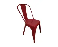 Chaise en fer UHS rouge - Reconditionné