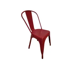 Chaise en fer UHS rouge - Reconditionné