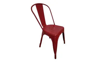 Chaise en fer UHS rouge - Reconditionné